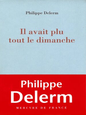 cover image of Il avait plu tout le dimanche